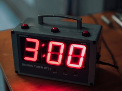 Stopwatch showing the time of exercise session.